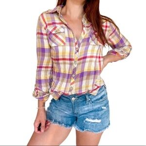 Anthropologie Postmark Fairweather Plaid Shirt
